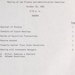Meeting of the Finance and ...