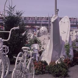 Gray bicycles and half-subm...