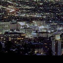 Aerial view, Los Angeles at...