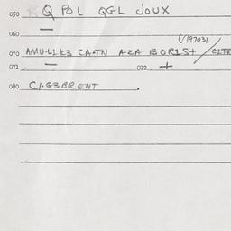 Eastern questionnaire, answ...