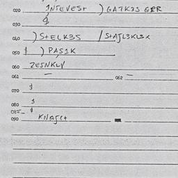 Eastern questionnaire, answ...