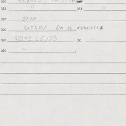 Eastern questionnaire, answ...