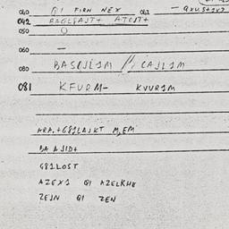 Eastern questionnaire, answ...
