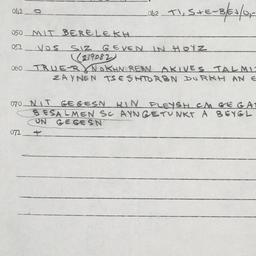 Eastern questionnaire, answ...
