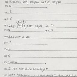 Eastern questionnaire, answ...