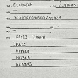 Eastern questionnaire, answ...