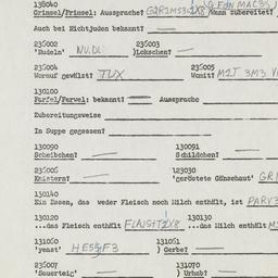 Western questionnaire, answ...