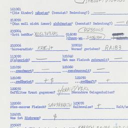 Western questionnaire, answ...