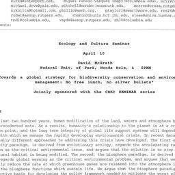 Announcements, 2001-04-10. ...