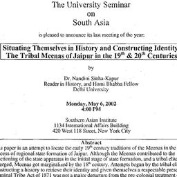 Announcements, 2002-05-05. ...