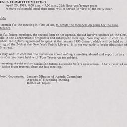 Agenda Committee