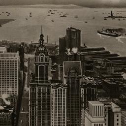 Panorama of Lower Manhattan...