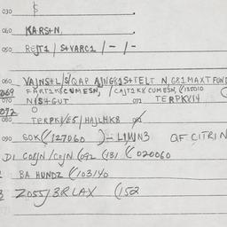 Eastern questionnaire, answ...