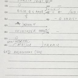 Eastern questionnaire, answ...
