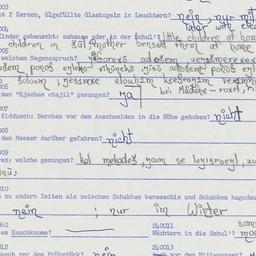 Western questionnaire, answ...