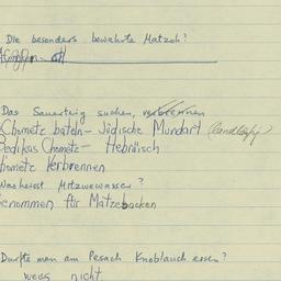 Western questionnaire, answ...