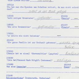 Western questionnaire, answ...