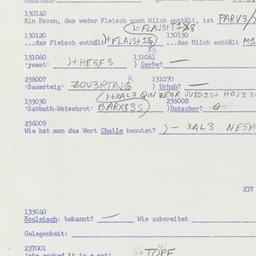 Western questionnaire, answ...