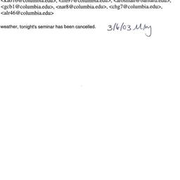 Correspondence, 2003-03-06....