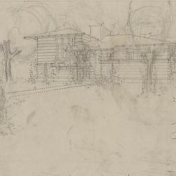 Exterior view, perspective ...