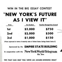 World Telegram and Sun Essay Contest papers