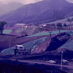 Construction view, ski runs.
