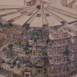 Aerial perspective drawing.