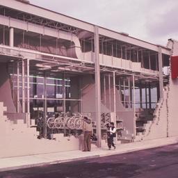 Exterior view, detail of in...