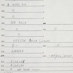 Eastern questionnaire, answ...
