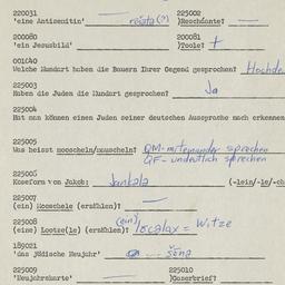 Western questionnaire, answ...