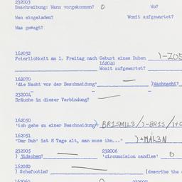 Western questionnaire, answ...