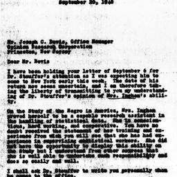 Letter from Rowena S. Hadse...