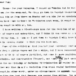 Letter from Richard Sterner...