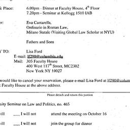 Announcements, 2002-10-16. ...