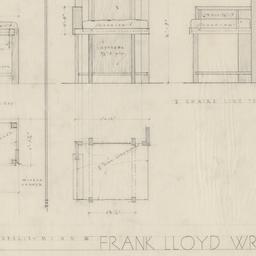 Dining chair plans, elevations