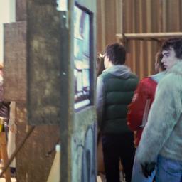 Visitors in exhibition.