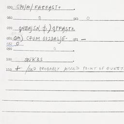 Eastern questionnaire, answ...