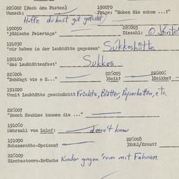 Western questionnaire, answ...