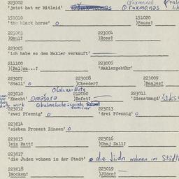 Western questionnaire, answ...