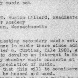 Carnegie Turn-Downs, Music ...