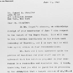 Letter from Charles Dollard...