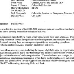 Minutes, 2000-09-11. Organi...