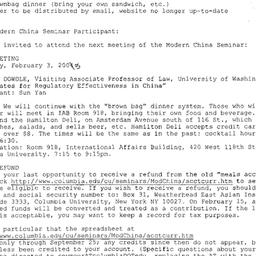 Announcements, 2005-02-03. ...