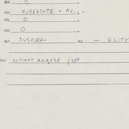 Eastern questionnaire, answ...