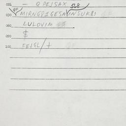 Eastern questionnaire, answ...