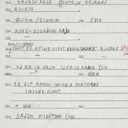 Eastern questionnaire, answ...