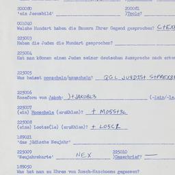 Western questionnaire, answ...