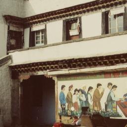 Sign Depicting Tibetans in ...