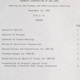 Meeting of the Finance and ...