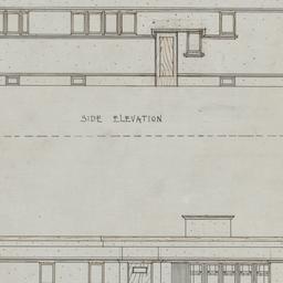 Side, entrance elevations